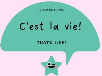 French idiomatic phrases display