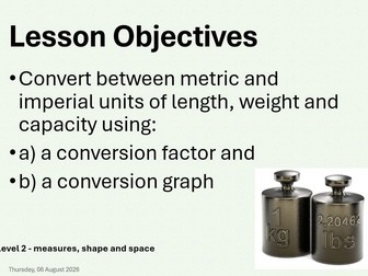 Units of Measure Maths Functional Skills L2 GCSE Full Lesson