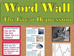 The Great Depression Vocabulary WORD WALL Posters (U.S.History)