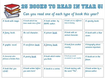 25 Books to Read in Year 5!