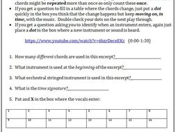 AQA Music (new spec) Listening practice questions