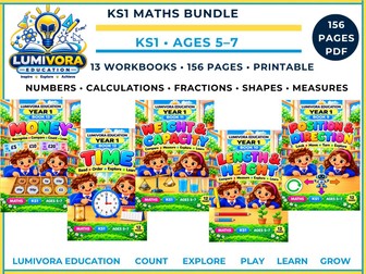 Year 1 Maths Worksheets Bundle | KS1 | 13 Printable Workbooks