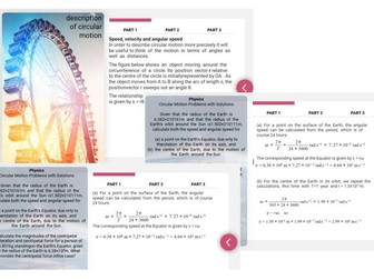 Uniform circular motion theory, formulas, solved problems (interactive)