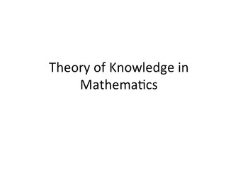 Theory of Knowledge TOK in Math