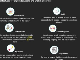 English GCSE language features