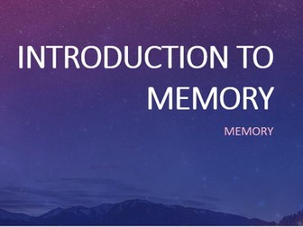 GCSE Psychology: Memory