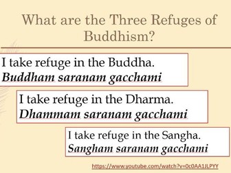 Taking Refuge - Buddhism OCR