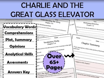 Charlie and the Great Glass Elevator Novel Study