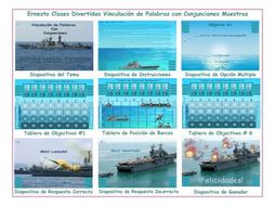 Linking Words and Connectors Spanish PowerPoint Battleship Game