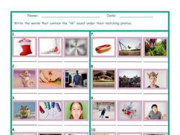 Phonics 2 Letter Digraph NK Photo Worksheet