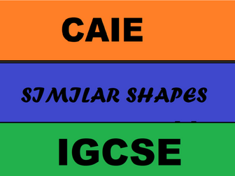 IGCSE Topical Math Similar Shapes Past Paper Questions