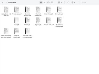 GCSE Chemistry flashcards (whole course)