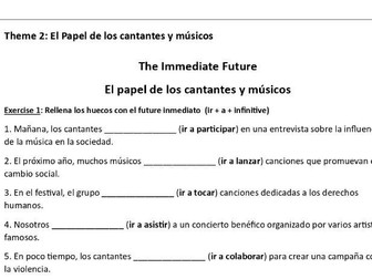 El papel de los cantantes y musicos: The immediate future