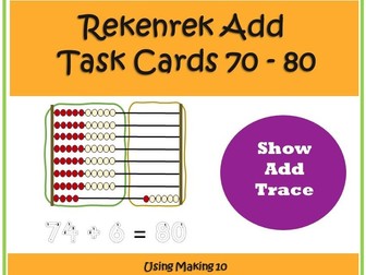 Rekenrek Adding Between 70 and 80 using number bonds to 10