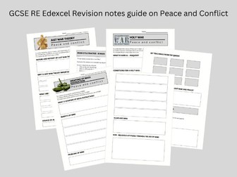 GCSE RE Edexcel Revision notes on Peace and Conflict