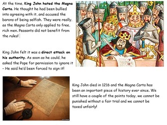King John and the Magna Carta: Work from home booklet