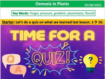 Osmosis in Plants