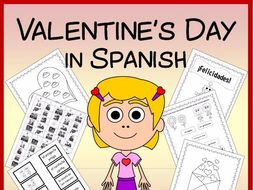 Valentine's Day in Spanish - vocab. sheets, wks, matching, bingo games