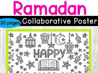 Ramadan Collaborative Coloring Poster Activity