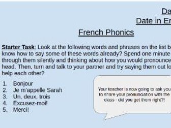 Introduction to French Phonics (KS3)