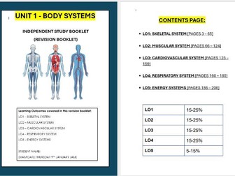 OCR CTECH PE AND SPORT - UNIT 1 EXAM BOOKLET