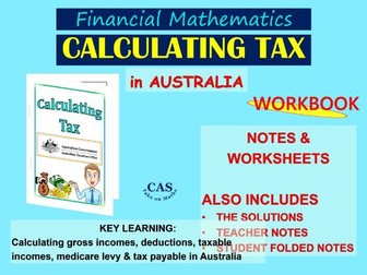 Grade 9 - 12 Financial Math Workbook-Calculating Tax on Income in Australia-PAYG Tax