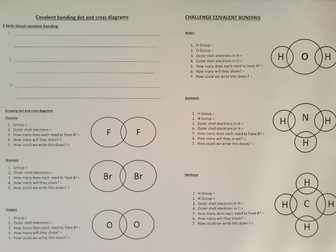 Covalent bonding structured dot and cross sheet