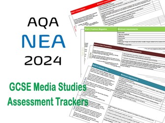 2024 AQA GCSE Media NEA project assessment teacher feedback form  2024 Briefs