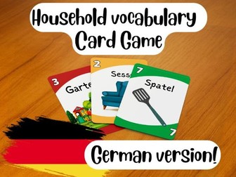 Vocabulary UNO: Home and household (German)