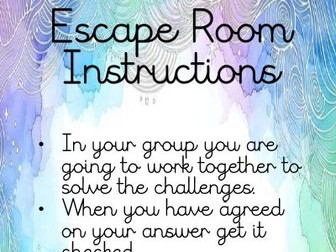 SATs Revision Escape Room