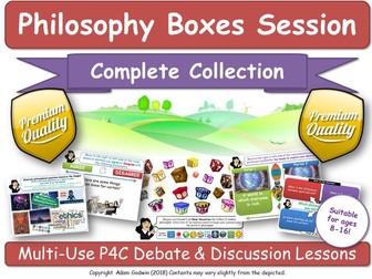Philosophy Boxes - MASTER BUNDLE (19 Full Lessons + Template: CREATE YOUR OWN!) [P4C, Philosophy, Critical Thinking] KS1-3