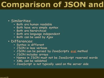 JSON and XML