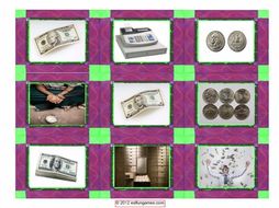 Money & Banking Cards 4 Pages = 36 Cards