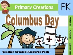 Christopher Columbus PreK Activities Pack (USA Edition)