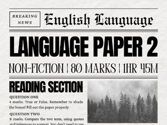 Language Paper 2 Display Poster