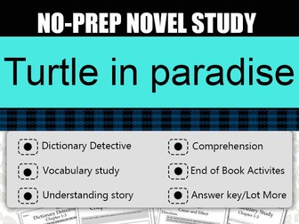 Turtle in paradise Novel Study-Complete Novel Study.