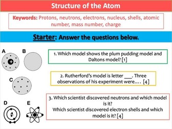 C1.6 Structure of the Atom