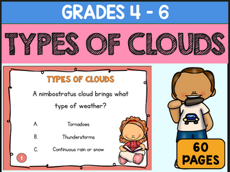 Types Of Clouds Task Cards Weather Review Activities