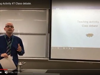 Class debate: video explanation.