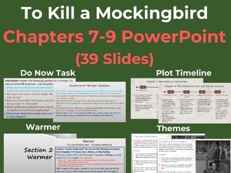 To Kill a Mockingbird Chapters 7-9 PowerPoint (PPT) Summary and Analysis