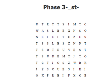 Phonics  phase 3,4 and 5 word searches