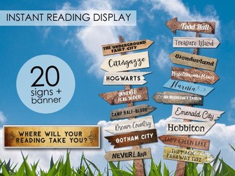 Reading Display, Instant Reading Corner Display, Reading Area Signs