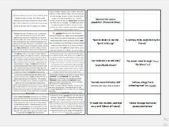 Scrooge key quotes cue cards- grade 9