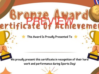 Sports Day Certificates