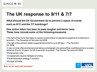 How do countries respond to terrorism? SINCE 9/11 Citizenship programme (3/6)