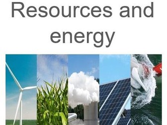 Resources and Energy KS3 topic