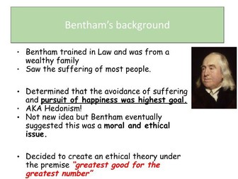 Intro and application to Bentham's Utilitarianism (2 lessons)