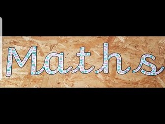 Maths display lettering