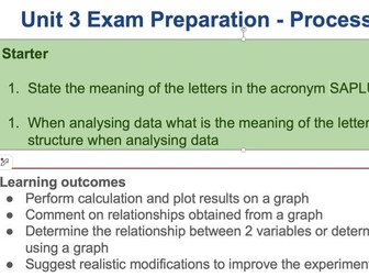 Edexcel IAL Unit 3 Preparation - Lesson 5