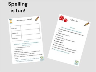 Year 2 CEW Spelling Grid & 4 spelling activities